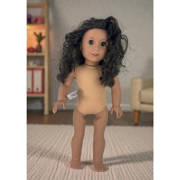 American Girl Other - American Girl Truly Me Doll – Green Eyes – Brown Curly Hair 18" Medium Tan Skin